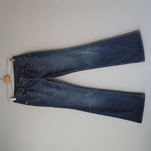 Harley-Davidson Blue Distressed Mid Rise Bootcut Jeans Size 6 Tall Inseam 33